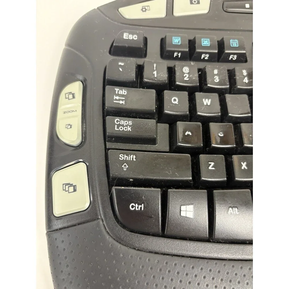 Logitech K350 Wireless Comfort Wave Ergonomic Keyboard Black No USB Dongle EUC